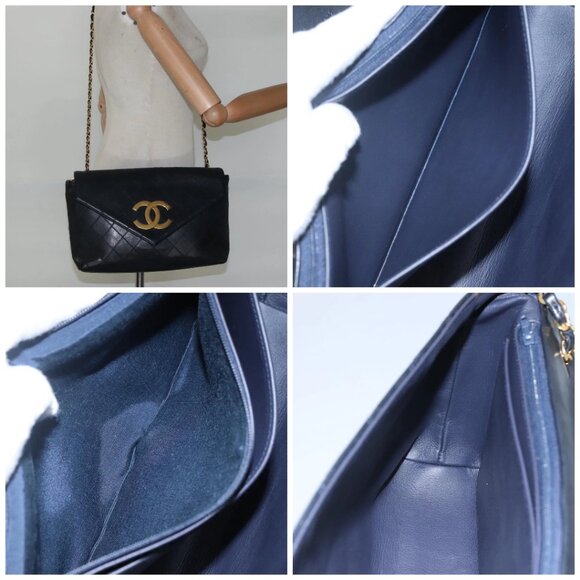 CHANEL Bicolore Deca Coco Chain Shoulder Bag Lamb Skin - Picture 14 of 14